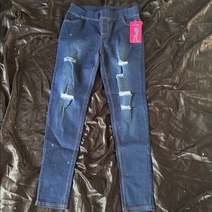 JVINI Women's Distressed Blue Jeans